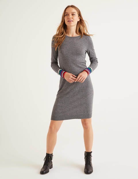 Frederica Knitted Dress - Charcoal Melange Frederica Knitted Dress - Charcoal Melange