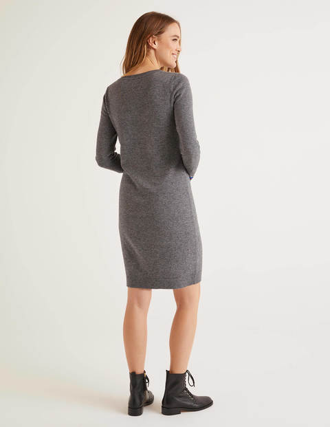 Frederica Knitted Dress - Charcoal Melange Frederica Knitted Dress - Charcoal Melange