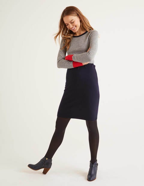 Frederica Dress - Grey Melange Colourblock Frederica Dress - Grey Melange Colourblock