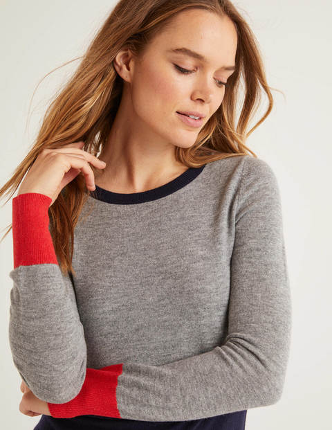 Frederica Dress - Grey Melange Colourblock Frederica Dress - Grey Melange Colourblock