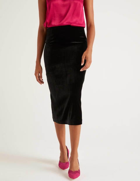 Lorna Velvet Pencil Skirt - Black Lorna Velvet Pencil Skirt - Black