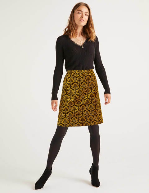 Mimi Velvet Skirt - Trumpet, Poppyseed Bud Mimi Velvet Skirt - Trumpet, Poppyseed Bud