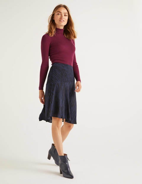 Virginia Skirt - French Navy and Black, Safari Virginia Skirt - French Navy and Black, Safari