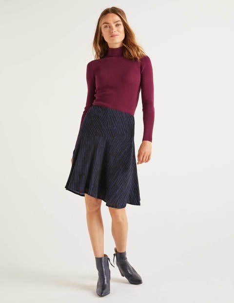 Virginia Skirt - French Navy and Black, Safari Virginia Skirt - French Navy and Black, Safari