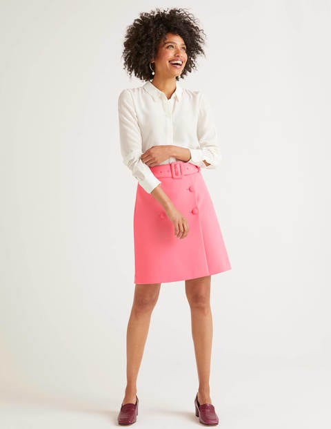 Joanna Belted Skirt - Crayon Pink Joanna Belted Skirt - Crayon Pink