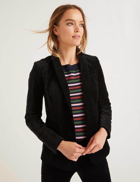 Sackville-West Velvet Blazer - Black Sackville-West Velvet Blazer - Black