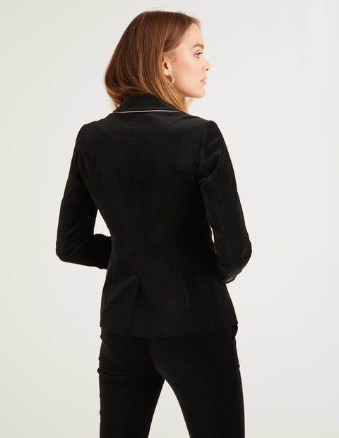 Sackville-West Velvet Blazer - Black Sackville-West Velvet Blazer - Black