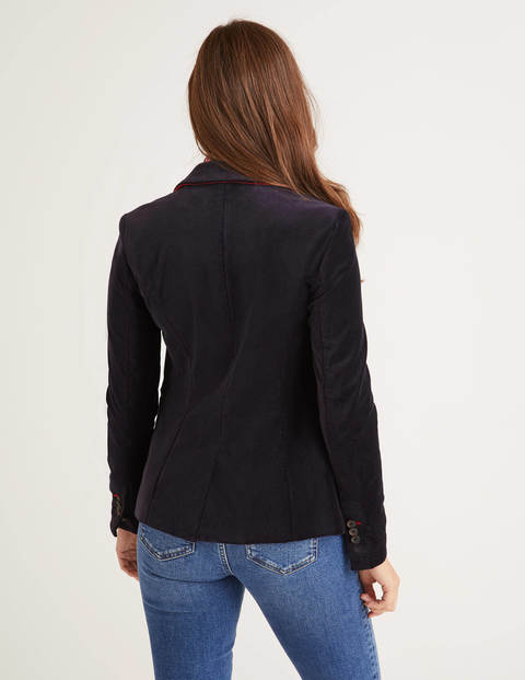 Sackville-West Velvet Blazer - Navy Sackville-West Velvet Blazer - Navy