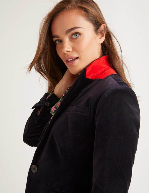 Sackville-West Velvet Blazer - Navy Sackville-West Velvet Blazer - Navy