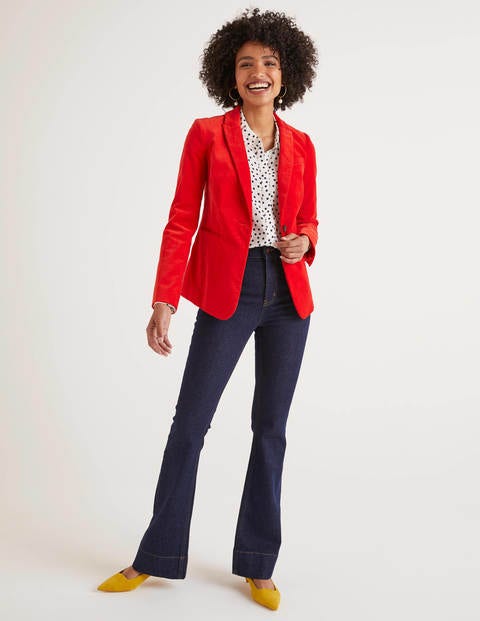 Sackville-West Velvet Blazer - Post Box Red Sackville-West Velvet Blazer - Post Box Red