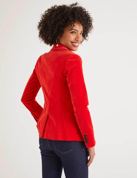 Sackville-West Velvet Blazer - Post Box Red Sackville-West Velvet Blazer - Post Box Red