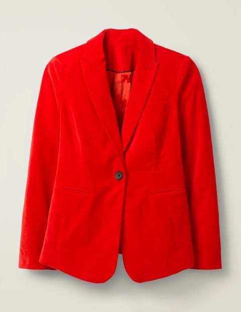 Sackville West Samt Blazer Signalrot Boden De