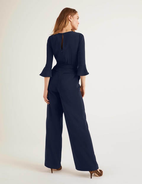 Jumpsuit Mit Trompetenärmeln - Navy Jumpsuit Mit Trompetenärmeln - Navy