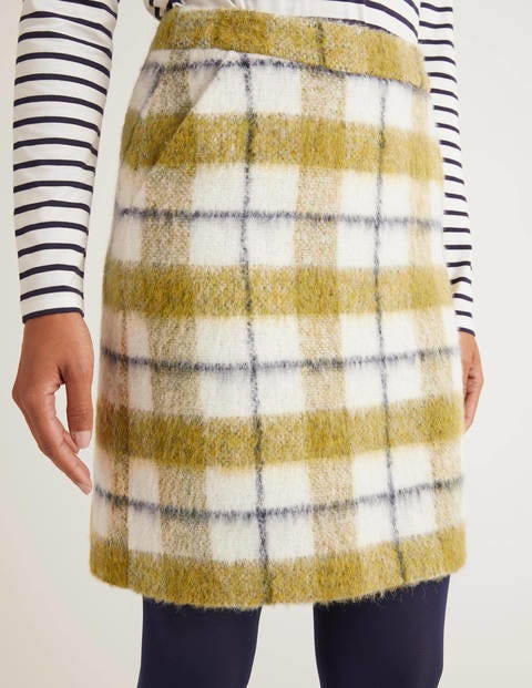 Betsy Mini Skirt - Ivory/Yellow Check Betsy Mini Skirt - Ivory/Yellow Check