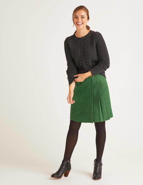 Eleanor Tweed Kilt - Grün, Fischgrätmuster Eleanor Tweed Kilt - Grün, Fischgrätmuster