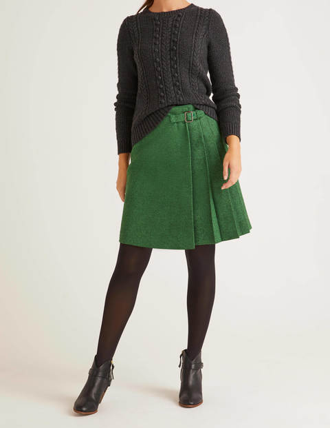 Eleanor Tweed Kilt - Grün, Fischgrätmuster Eleanor Tweed Kilt - Grün, Fischgrätmuster