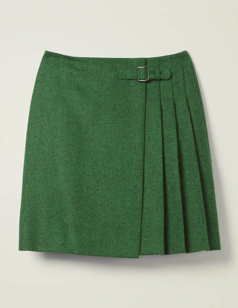 Eleanor Tweed Kilt - Grün, Fischgrätmuster Eleanor Tweed Kilt - Grün, Fischgrätmuster