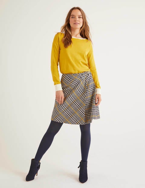 Eleanor Tweed Kilt - Yellow Prince of Wales Eleanor Tweed Kilt - Yellow Prince of Wales