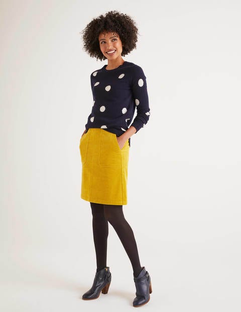 Leonie Cord Mini Skirt - Saffron Leonie Cord Mini Skirt - Saffron