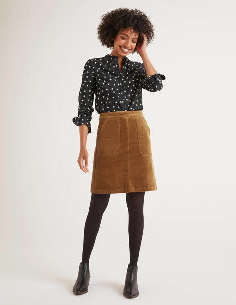 Leonie Cord Mini Skirt - Gingerbread Leonie Cord Mini Skirt - Gingerbread
