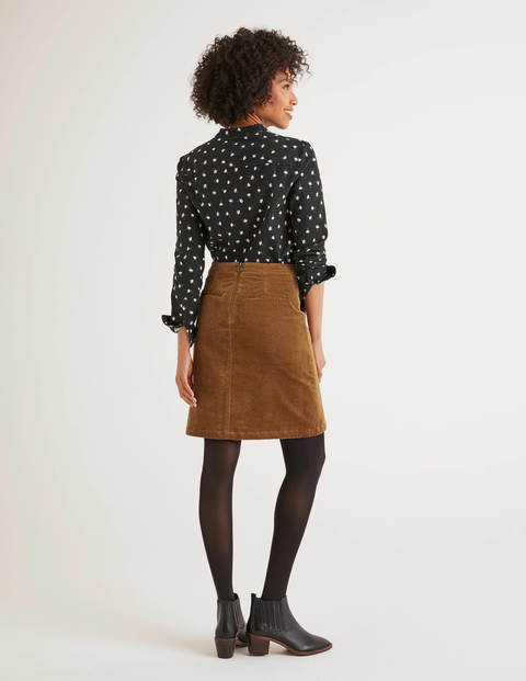 Leonie Cord Mini Skirt - Gingerbread Leonie Cord Mini Skirt - Gingerbread