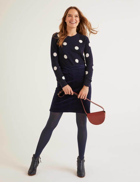 Leonie Cord Mini Skirt - Navy Leonie Cord Mini Skirt - Navy