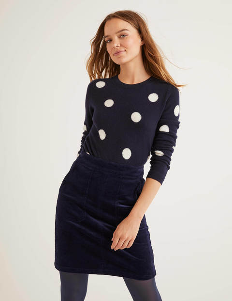 Leonie Cord Mini Skirt - Navy Leonie Cord Mini Skirt - Navy