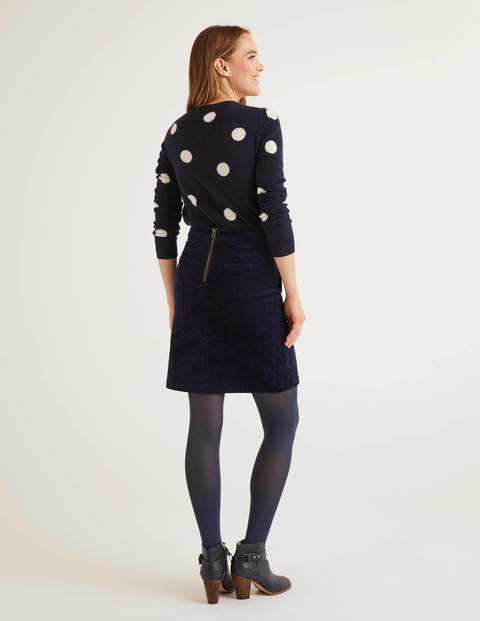 Leonie Cord Mini Skirt - Navy Leonie Cord Mini Skirt - Navy