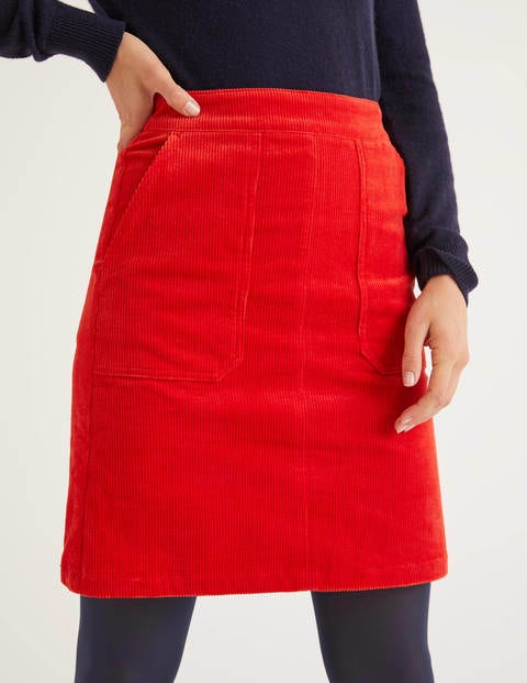 Leonie Cord Mini Skirt - Post Box Red Leonie Cord Mini Skirt - Post Box Red