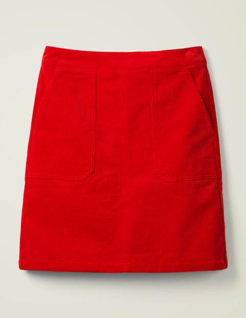 Leonie Cord Mini Skirt - Post Box Red Leonie Cord Mini Skirt - Post Box Red