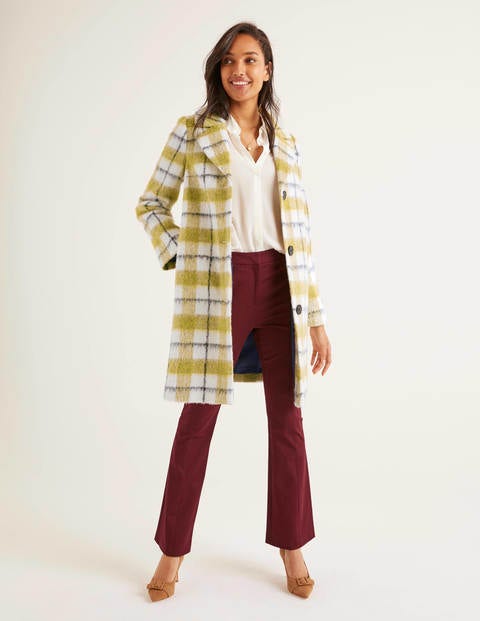 Boudica Coat - Yellow/Ivory Check Boudica Coat - Yellow/Ivory Check
