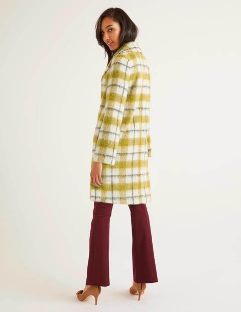 Boudica Coat - Yellow/Ivory Check Boudica Coat - Yellow/Ivory Check