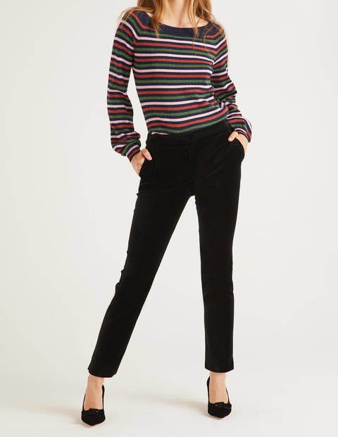 Pantalon 7/8 en velours - Noir Pantalon 7/8 en velours - Noir