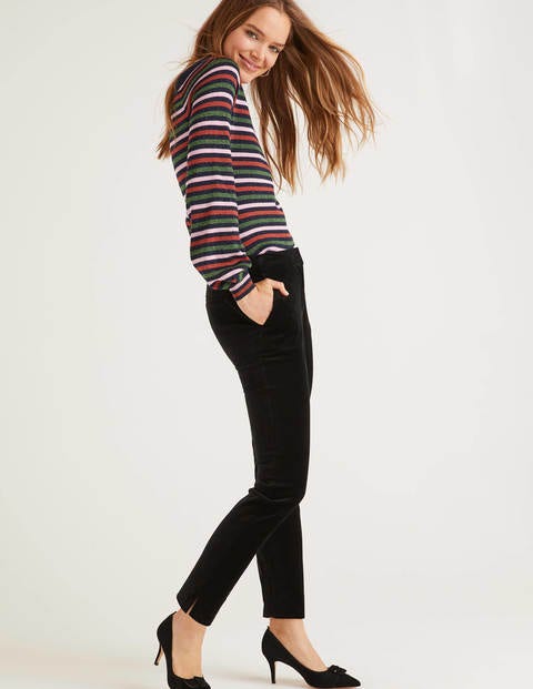 Pantalon 7/8 en velours - Noir Pantalon 7/8 en velours - Noir