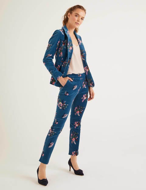Velvet 7/8 Pants - Baltic, Country Posy Velvet 7/8 Pants - Baltic, Country Posy