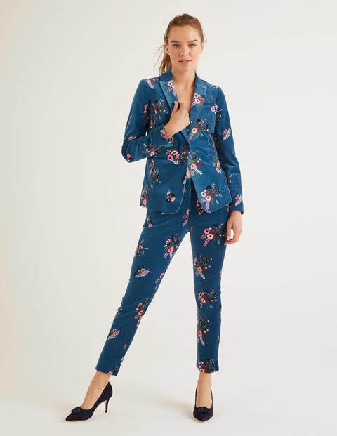 Velvet 7/8 Pants - Baltic, Country Posy Velvet 7/8 Pants - Baltic, Country Posy