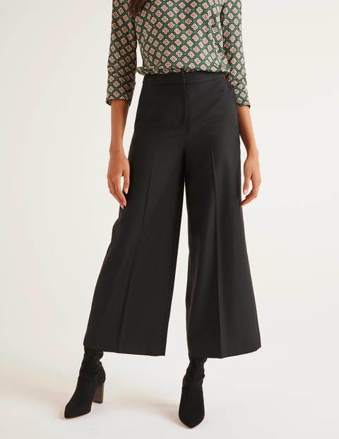 Tweed-Culotte - Einfarbig Schwarz Tweed-Culotte - Einfarbig Schwarz