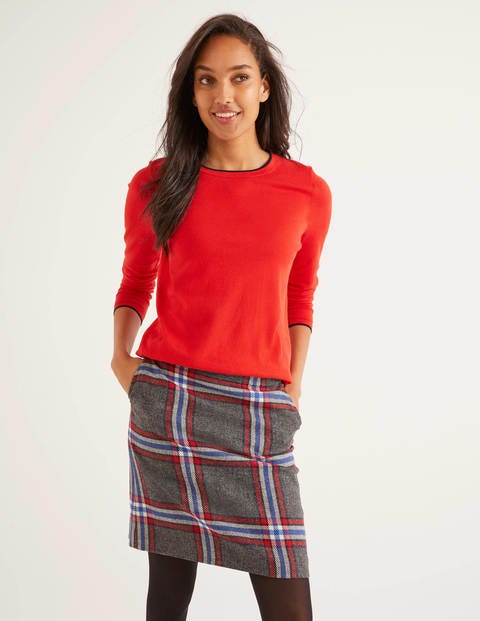 British Tweed Mini Skirt - Grey Marl Check British Tweed Mini Skirt - Grey Marl Check