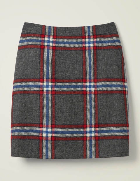 British Tweed Mini Skirt - Grey Marl Check British Tweed Mini Skirt - Grey Marl Check
