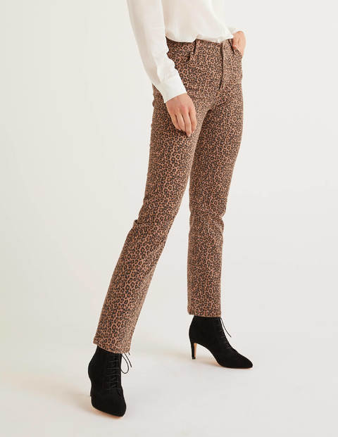 Gerade Jeans Mit Leopardenmuster - Leopardenmuster Gerade Jeans Mit Leopardenmuster - Leopardenmuster