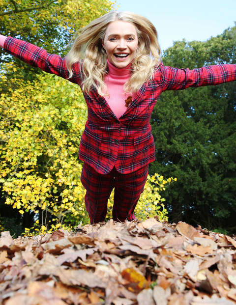 Inverness Blazer - Poinsettia, River Check Inverness Blazer - Poinsettia, River Check