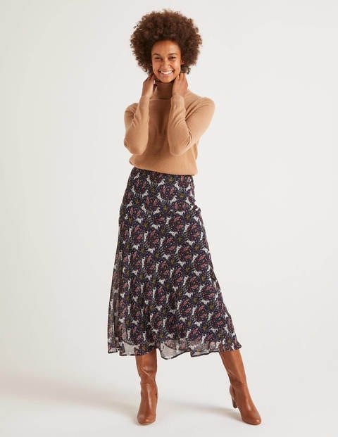 Tabitha Midi Skirt - French Navy, Crown and Country Tabitha Midi Skirt - French Navy, Crown and Country