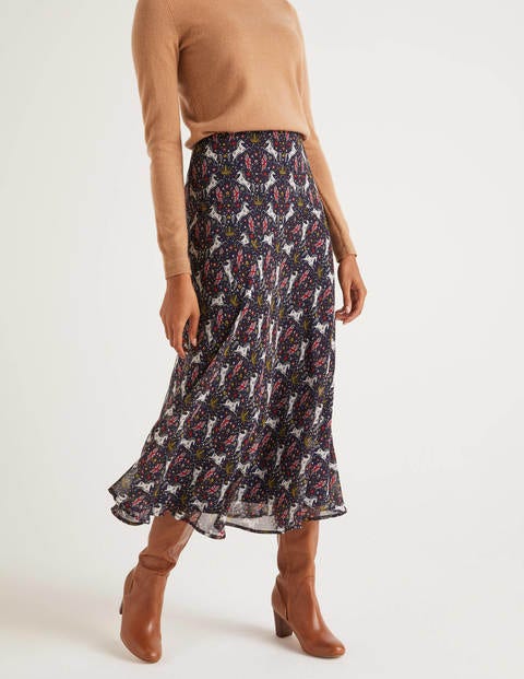 Tabitha Midi Skirt - French Navy, Crown and Country Tabitha Midi Skirt - French Navy, Crown and Country