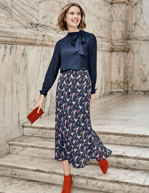 Tabitha Midi Skirt - French Navy, Crown and Country Tabitha Midi Skirt - French Navy, Crown and Country