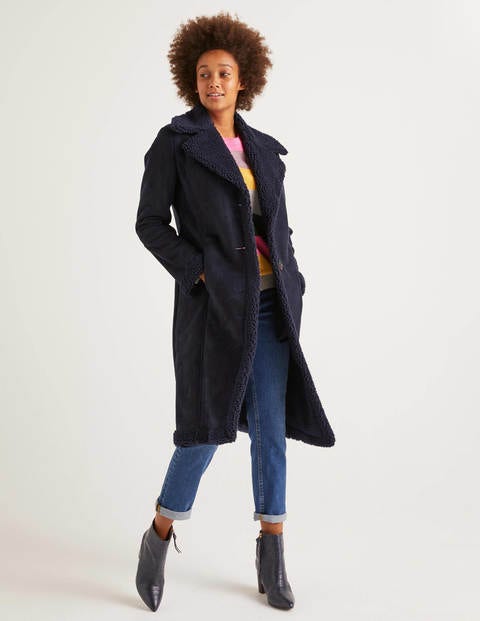 Bell Teddy Lined Coat - Navy Bell Teddy Lined Coat - Navy