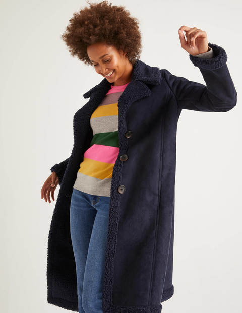 Bell Teddy Lined Coat - Navy Bell Teddy Lined Coat - Navy