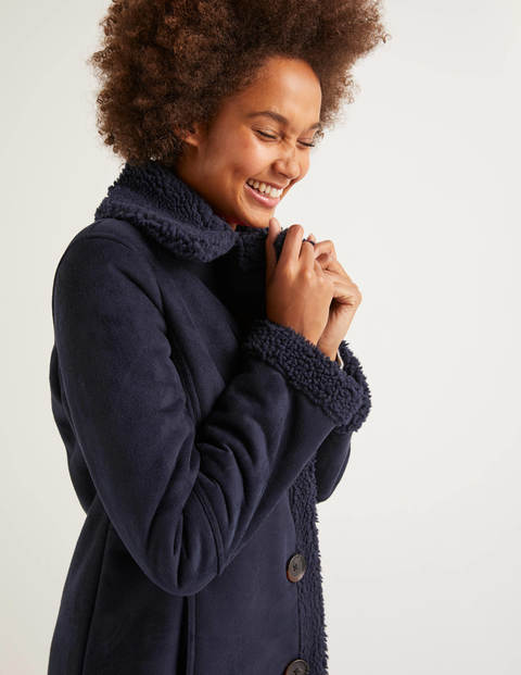 Bell Teddy Lined Coat - Navy Bell Teddy Lined Coat - Navy