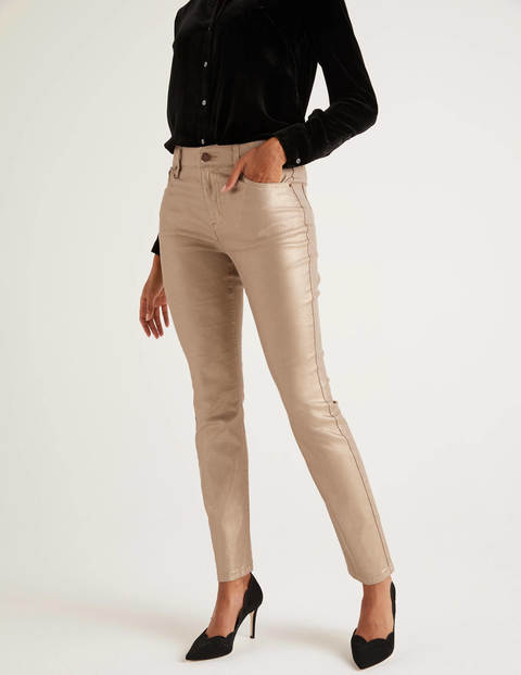 gold skinny pants