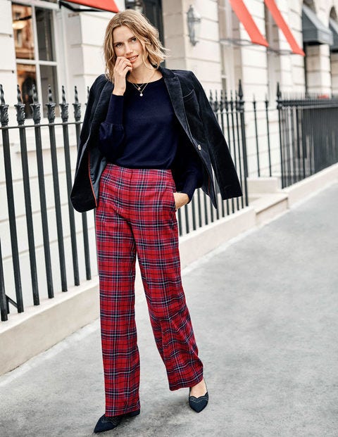 Inverness Trousers - Poinsettia, River Check Inverness Trousers - Poinsettia, River Check