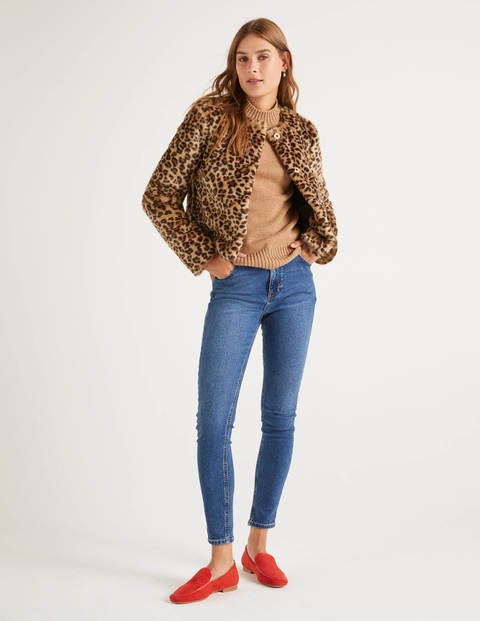 Palmer Faux Fur Coat - Brown, Leopard Small Palmer Faux Fur Coat - Brown, Leopard Small